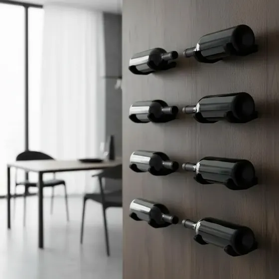 Porta Vino De Pared Soporte Botella Vino Minimalista Moderno