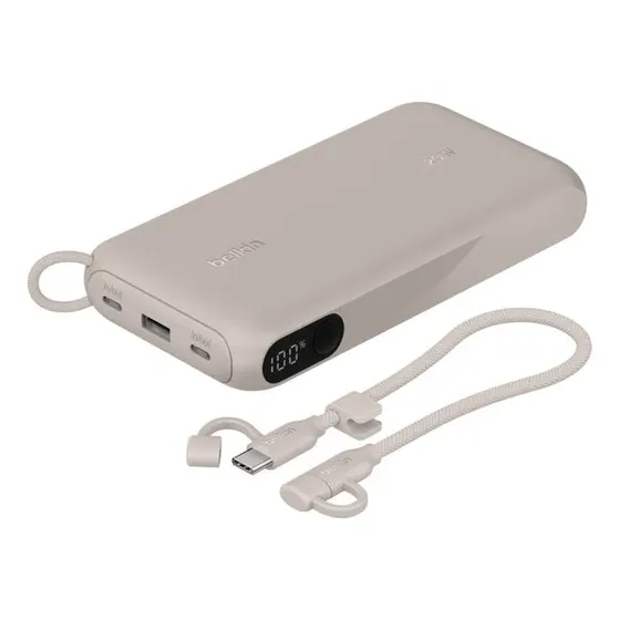 Power Bank Cargador Belkin 20k Usb-c Con Pantalla Arena