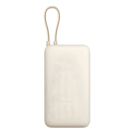 Power Bank Xiaomi 33w 20000mah Batería Portátil Con Cable Color Blanco
