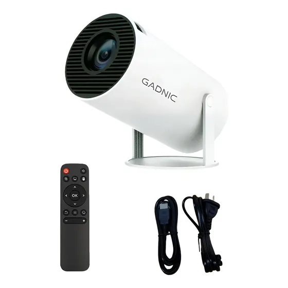 Proyector Gadnic HY300 Pro FHD 4500 Lumenes Conexion Inalambrica BT Add 11 Multiple Conexion