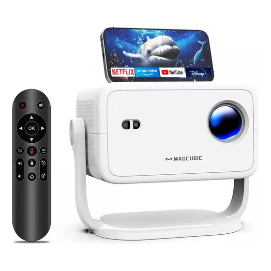 Proyector Magcubic L018 Hd 8k Android 14 Smart Wifi 650 Ansi Blanco