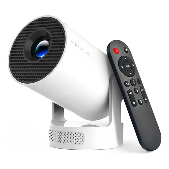 Proyector Mini 4k Portátil Con Wifi Y Bluetooth Blanco