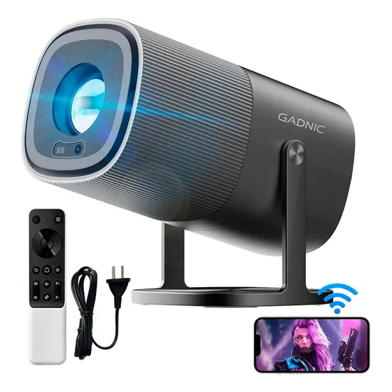 Proyector Portátil Gadnic FHD ATV 9000 Lúmenes Screen Mirroring 200 ANSI Enfoque Automático Rotación 270