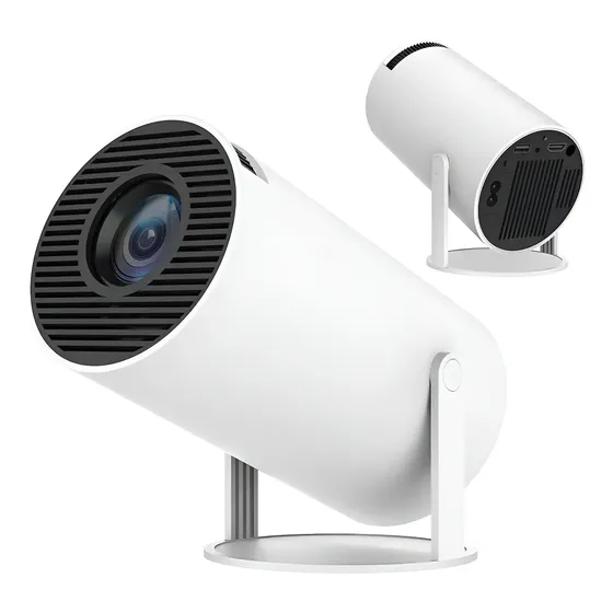 Proyector Portátil Long Xing Mini HY300 Android 11 Wi-Fi Bluetooth 4K Blanco
