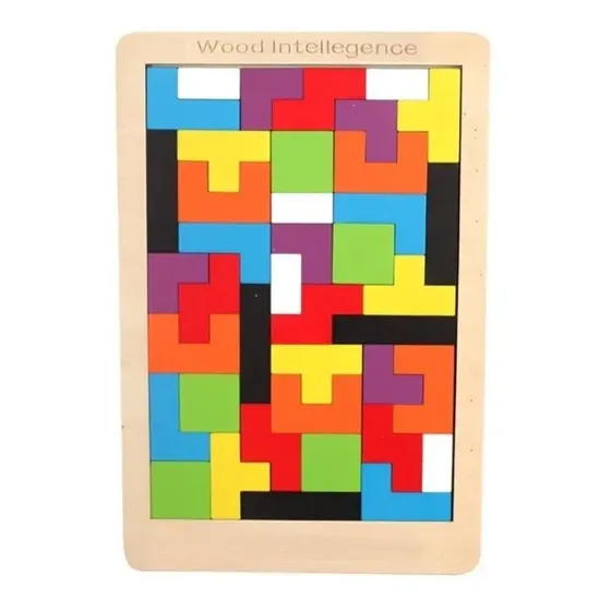 Puzle Tetris, 100% Madera, 40 Piezas, Top Gift Challenge