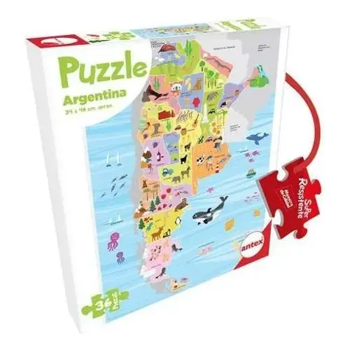 Puzzle 36 P. Argentina Carton Extra Resistente Antex 3036