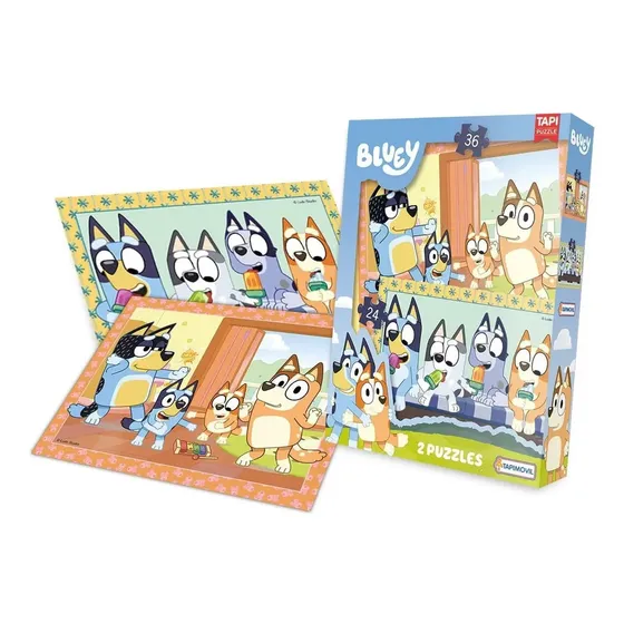 Puzzle Bluey rompecabezas 24 Piezas 2 Puzzles Tapimovil
