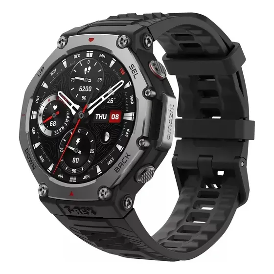 Reloj Smartwatch Amazfit T Rex 3 2000 Nits Gps Mapas Offline +170 deportes 10 atm pantalla amoled 10 ATM Sumergible Buceo Batería Larga Dura