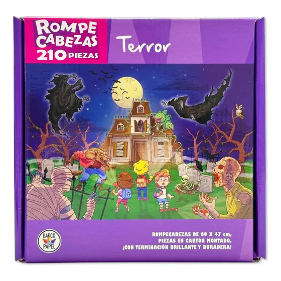 Rompecabezas Grande 210 Piezas Terror Para Niños Didáctico