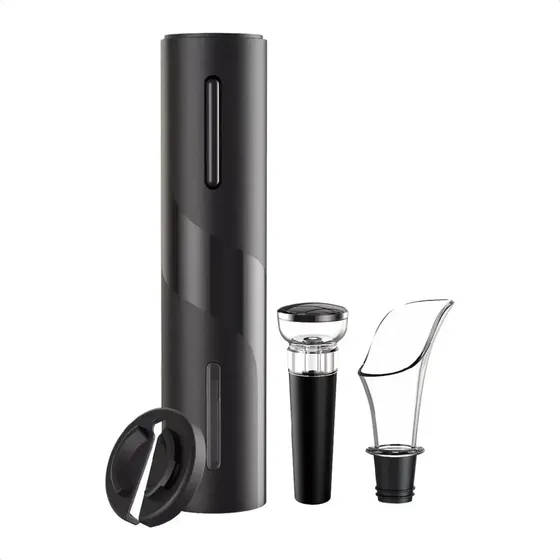 Saca Corchos Automatico Vino Destapador Vinos Electrico Usb Negro