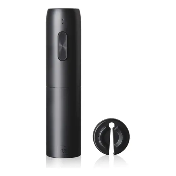 Sacacorchos Eléctrico Automático Vacu Vin Con Corta Cápsula Pack 2 USB Negro