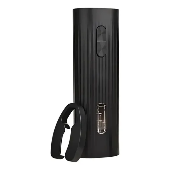 Sacacorchos Eléctrico Destapador de Vino Daza Abridor Automático de Botellas Sommelier Recargable USB Incluye Corta Cápsulas - Color Negro