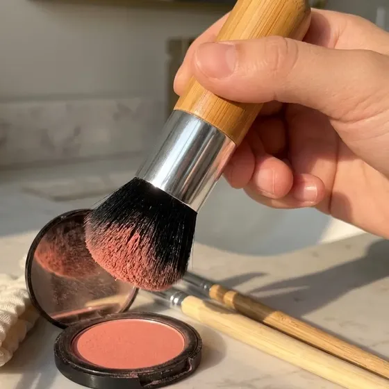 Set 11 Brochas De Maquillaje Con Mango De Bambu