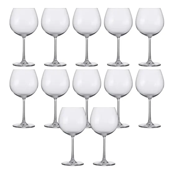 Set 12 Copas De Cristal Gin Tonic Burgundy 680 Ml | Edelita Transparente