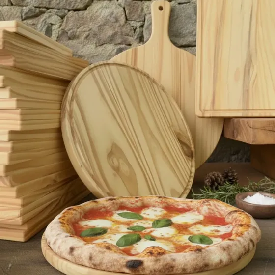 Set 15 Tablas Para Picada Chamba Madera Marrón Claro 35cm