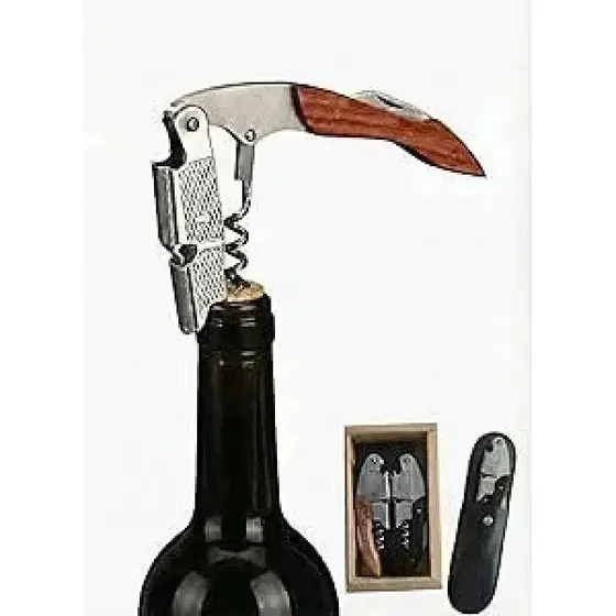 Set 2 Destapadores Sommelier Madera Rosewood Y Ébano Negro