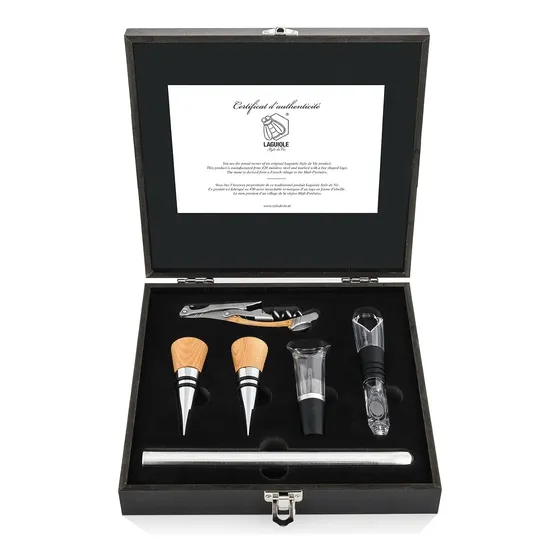 Set 6 Piezas Sacacorchos Sommelier Madera Roble