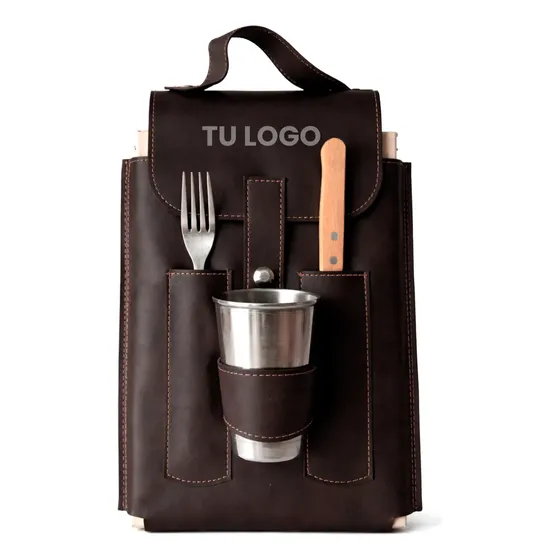 Set Asado Estuche Grabado Regalo Empresarial Chocolate