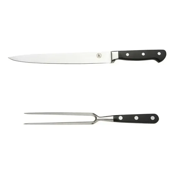 Set Asador Acero Inox Cuchillo Trinche Stolberg By Waterdog