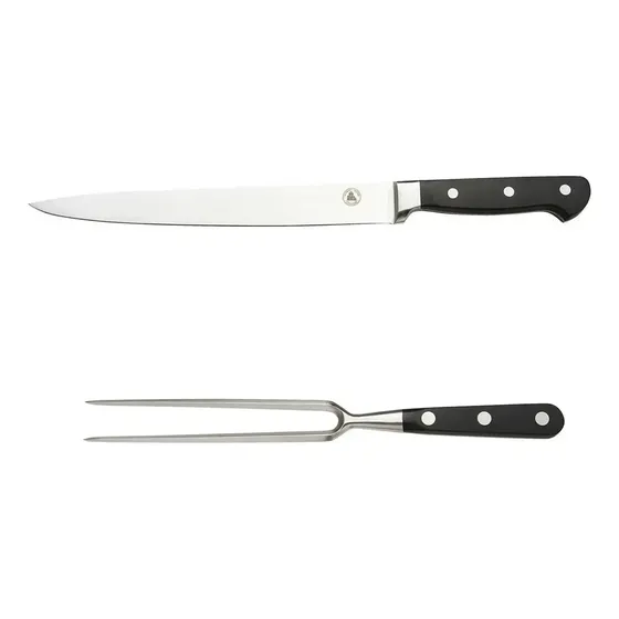 Set Asador Acero Inox Cuchillo Trinche Stolberg By Waterdog