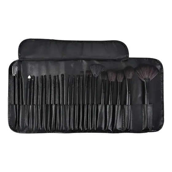 Set Brochas Maquillaje Profesional JM-once 24 Piezas Sintéticas Estuche Negro