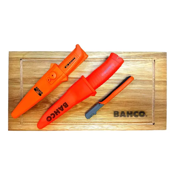 Set Cuchillo 1446 + 1446-float + Sharp-xarg + Tabla Color Naranja