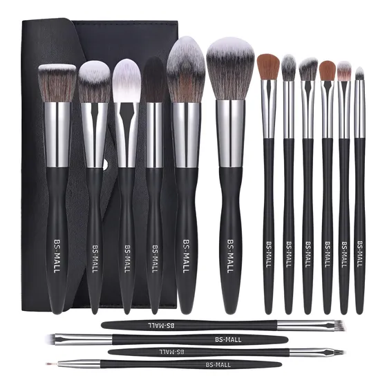 Set De 16 Pinceles Y Brochas  Maquillaje Profesional Estuche