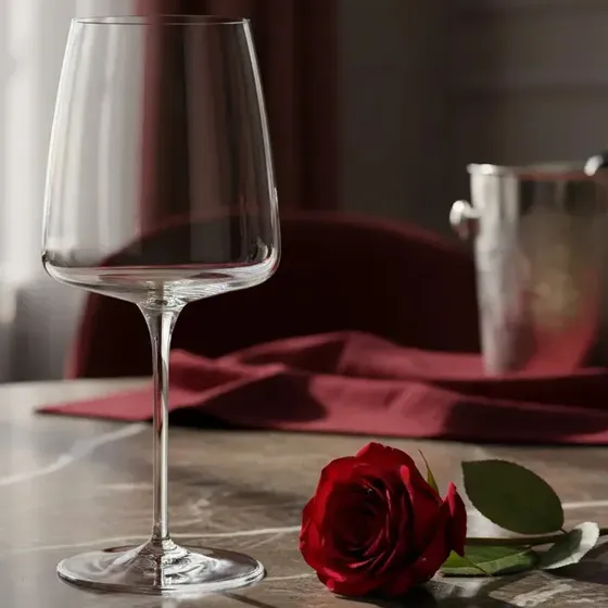 Set De 4 Copas Serie Planeo Vino Champagne Bormioli Rocco Color Rosso