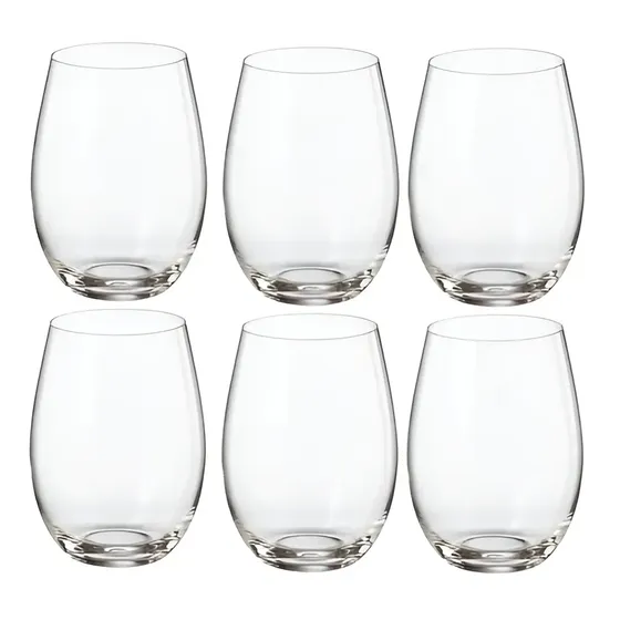 Set De 6 Vasos Copon Cristal Bohemia 560ml Transparente