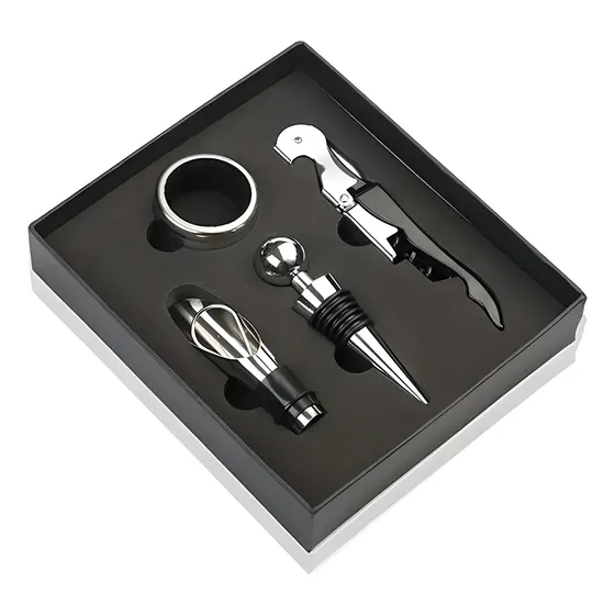 Set De Accesorios Para Vino 4 Piezas Sommelier Collection