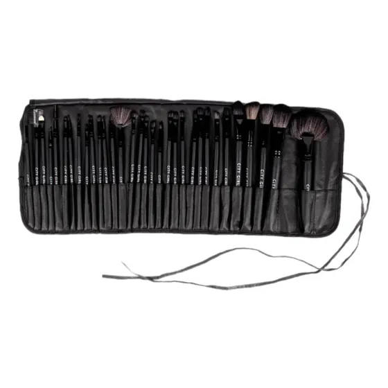 Set De Brochas Para Make Up 32 Piezas City Girl Color Negro