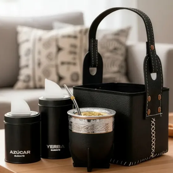 Set De Mate Imperial Sumate Latas Canasta Bombilla Premium