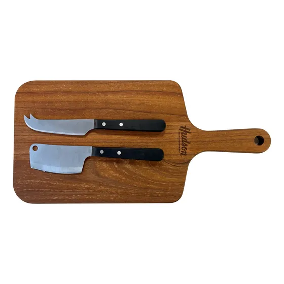 Set De Tabla De Picar Y 2 Cuchillos Para Queso Hudson