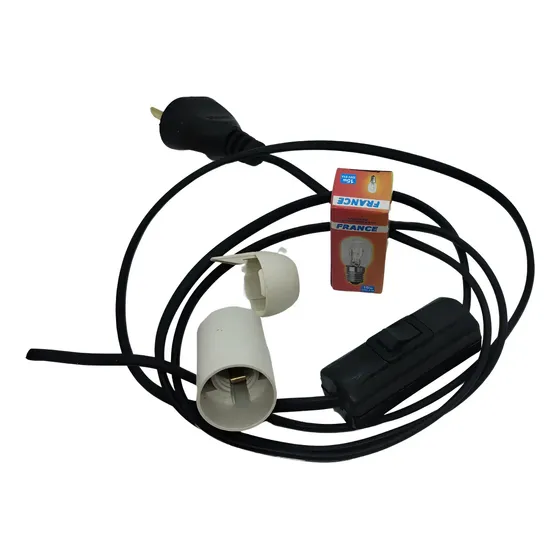 Set Eléctrico Cuencos De Sal Cable + Porlámparas + Lamparita