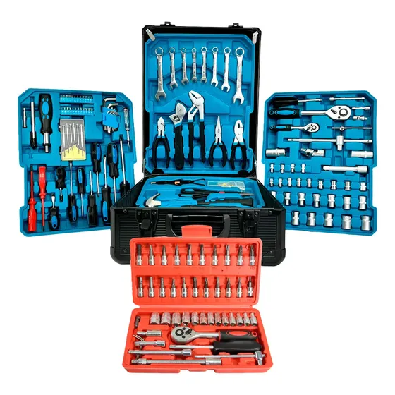 Set Maletín Herramientas Kto 245 Pz + Juego Tubos Crique 46 Turquesa
