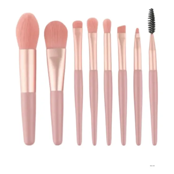 Set Maquillaje Brochas Pinceles Pack X 8 Unidades En Estuche