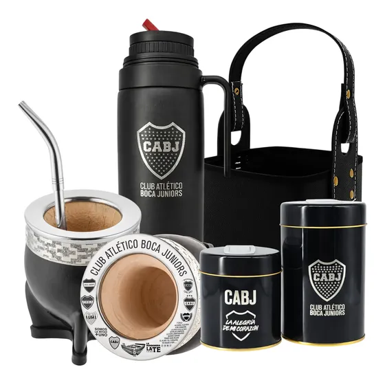 Set Matero Boca Imperial Calabaza Completo Kit Mate Futbol