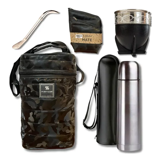 Set Matero Bolso Premium Mate Imperial Termo Litro Bolsitas