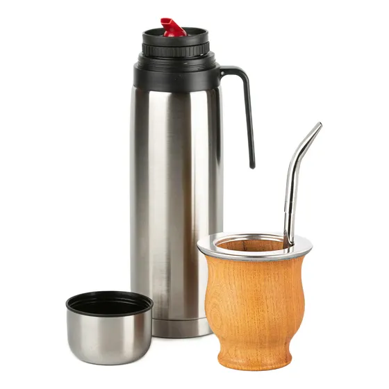 Set Matero Combo Gaucho Kit Premium Equipo De Mate Algarrobo