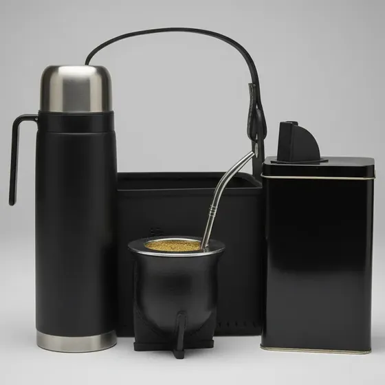 Set Matero Completo Campero Kit Premium Set Mate Calabaza
