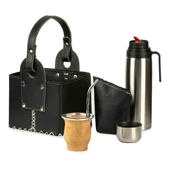 Set Matero Completo Matesur Algorrobo Termo Inox Yerbera Bombilla