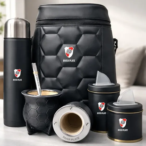 Set Matero River Plate Premium Con Gajos Pelota