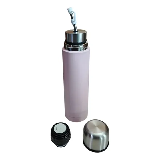 Set Termo Mate Listo 750ml + Tapón Cebador Matero 2 En 1