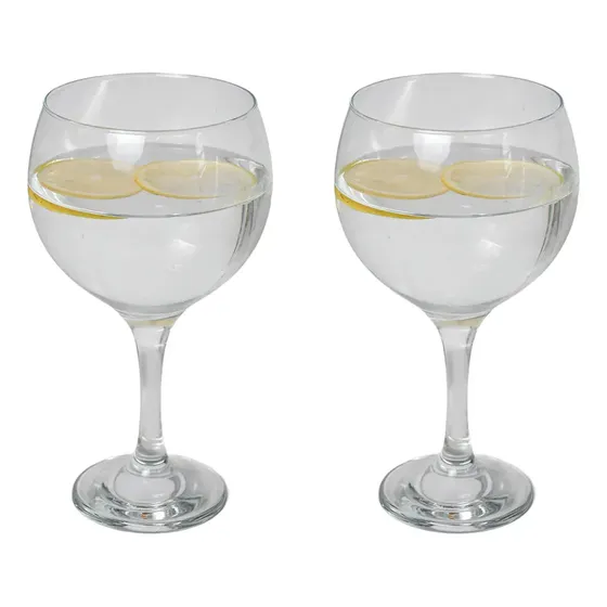 Set X 2 Copas Gin Tonic Vidrio Premium Coctel 630ml Transparente