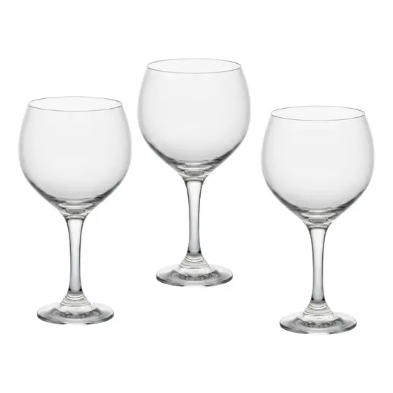 Set X 3 Copas Copon Vino Gin Tonic Tragos Vidrio Pasabahce