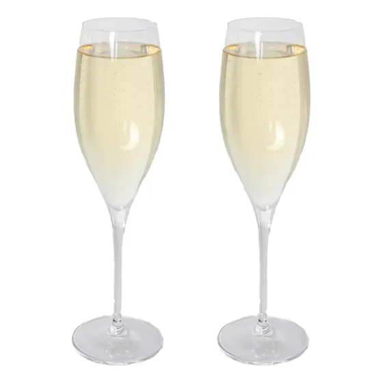 Set X2 Copa Champagne Nude Cristal 310cc Color Transparente