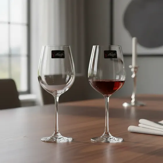 Set X2 Copas Vino Cristal Degustacion Idelita En Caja 400 Ml