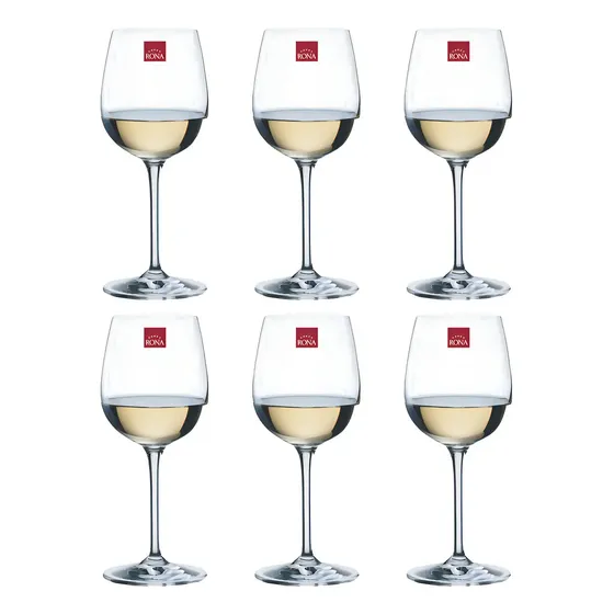 Set X6 Copa De Vino Cristal Rona Solo 450ml Color Transparente