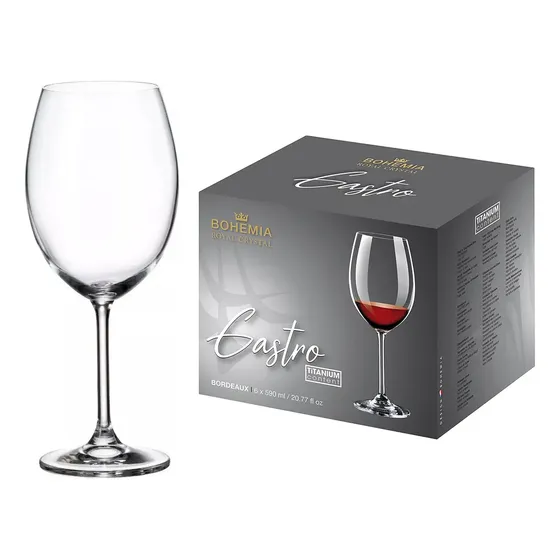 Set X6 Copones Cristal Vino 590Ml Bohemia Gastro Titanium