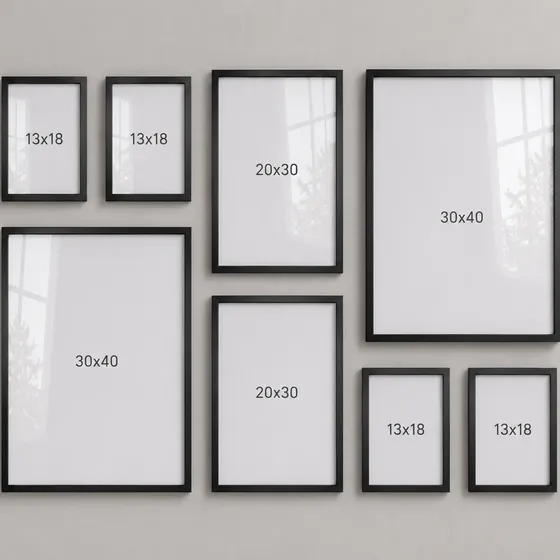 Set X8 Cuadro Decorativo Madera P Foto Lamina Listo P Colgar